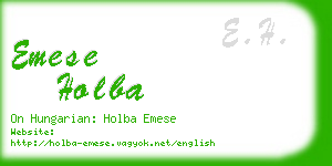 emese holba business card